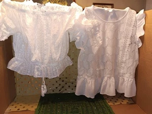 Two JR peasant style blouses pre-owned SZ small - Picture 1 of 2