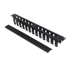 1X(1U Cable Management Horizontal Mount 19 Inch Server Rack , 12 Slot Metal2478 - Afbeelding 1 van 4