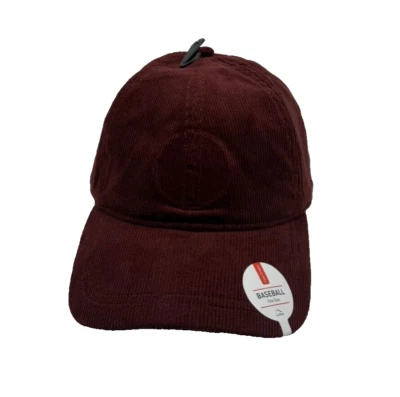 LL Bean Corduroy Baseball Cap Unisex Burgandy/Maroon Red Missing Patch - Изображение 1 из 4