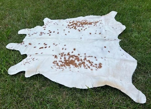 Echter Brasilianischer Kuhfell Teppich - Kuhfell Polster Hairon Carpet Leder Große Größe - Bild 1 von 4