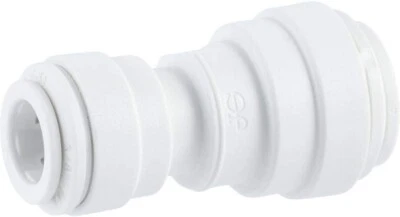 John Guest 3/8 in x 1/4 in  Plumbing Fit Female Reducing Union Coupling PL-3021 - Image 1 of 4