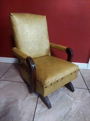 VINTAGE CHILDS ROCKING CHAIR WITH SPRING SEAT Cover