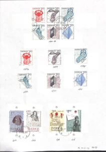 Sweden, Postage Stamp, #1496-1505 Used, 1984 Inventions, Famous Letters - Picture 1 of 1
