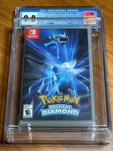 NEW 2021 SWITCH Pokemon BRILLIANT DIAMOND 1st Print CGC Graded 9.8 Y-Fold A++ - Picture 1 of 6