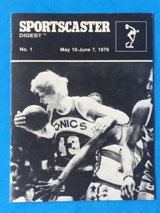 1979 SPORTSCASTER DIGEST #1 MAGIC JOHNSON ROOKIE SIGNS $600,000 CONTRACT SKIPS 2