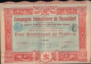 Compagnie Immobiliere de Dusseldorf , Paris / France 1905 - Imprimerie Richard - Picture 1 of 1