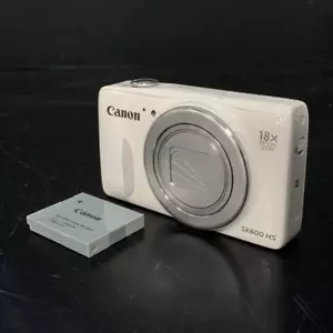 Canon PowerShot SX600 HS weiß kompakte Digitalkamera englische Sprache gebraucht - Bild 1 von 6