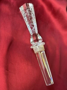 Lalique Crystal Glass Decanter Stopper Etched Blackberries 6" - Picture 1 of 14