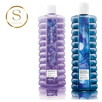 10x Avon Bubble Bath Relaxation Mix - 1 Litre - Lavender & Goodnight Sweetheart