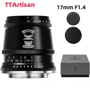 TTArtisan 17mm F1.4 APS-C Wide Angle Manual Focus Lens for M43 M4/3 Mount Camera - Picture 1 of 13