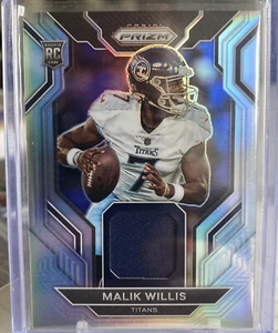 2022 Prizm MALIK WILLIS Rookie Gear Jersey Silver Prizm RC SP Titans Liberty - Picture 1 of 2