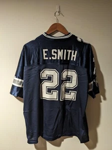 Vintage 1999 Dallas Cowboys Emmitt Smith Boys Blue X-Large Football Jersey - Picture 1 of 6