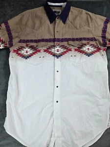 Vintage Cumberland Hemd Herren Extra Large Western Pearl Snap Cowboy Aztec Ombre - Bild 1 von 14