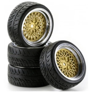 Ruote Carson 1:10 SC stile classico cromo oro 4 pezzi 500900551 - Foto 1 di 1