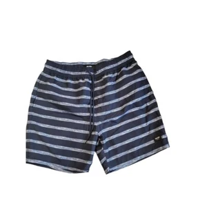 Jack Spade New York Costume da bagno nero a righe con cuciture interne 6", L - Foto 1 di 4