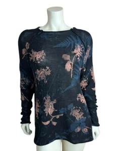 Michael Drummond Painted Pullover Strick Wolle Schwarz Wearable Art Raglan Damen - Bild 1 von 10