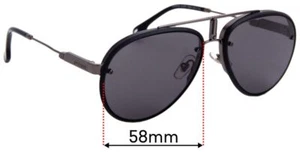 Lentes de repuesto para gafas de sol SFx se adaptan a Carrera Glory - 58 mm de ancho - Imagen 1 de 7