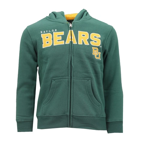Baylor Bears Official NCAA Youth Kids Size Full Zip Hooded Sweatshirt New Tags Cover