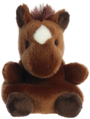 Aurora - Palm Pals - 6" Truffle Brown Horse Adorable Stuffed Animal - Image 1 of 4