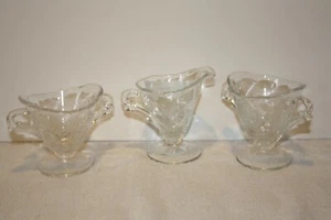 Crema individual de cristal Heisey Orchid y (2) azúcares individuales - Imagen 1 de 10