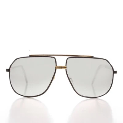 Large Mirror Lens 80s Aviator Sunglasses - Gibbons - Image 1 of 3