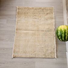 Vintage Turkish Muted small rug,bath room rug,housewarming gift,indoor mats