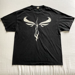 Camisa Vintage Jesucristo Adulto Extra Grande Negra Alas Cruzadas Desteñidas Grunge Años 90 - Imagen 1 de 9