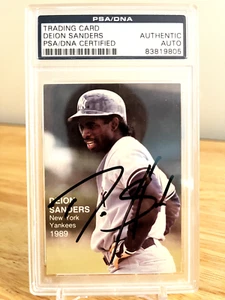 1989 Deion Sanders Pacific Cards & Comics Rookies #11 of 21 PSA/DNA Autograph - Picture 1 of 7