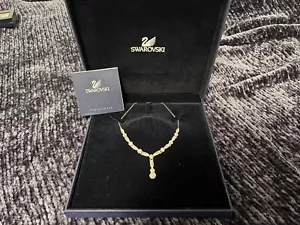 Elegant Swarovski Elements Necklace with drop Clear Crystal color - Picture 1 of 4