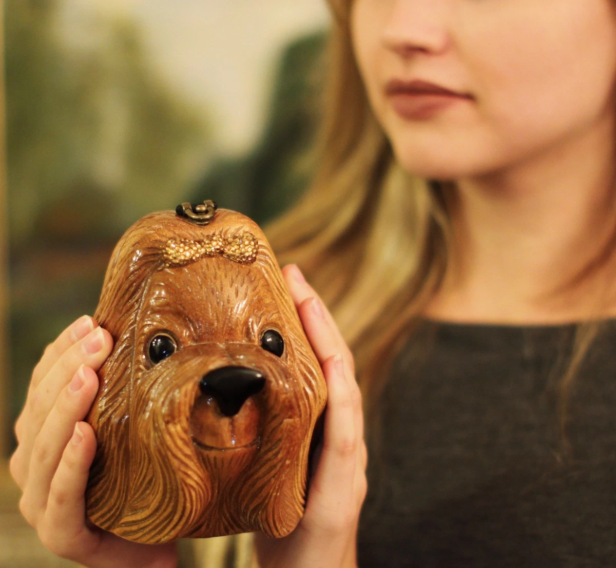 タグ箱付き timmy woods ラサアプソ 犬型 バッグ タグ箱付き timmy