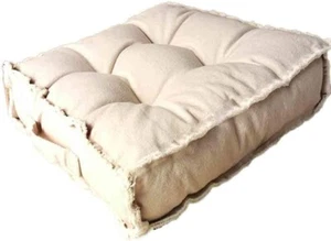 Square Thick Floor Seating Cushions,Solid Thick Tufted Cushion Meditation Pil... - Picture 1 of 20