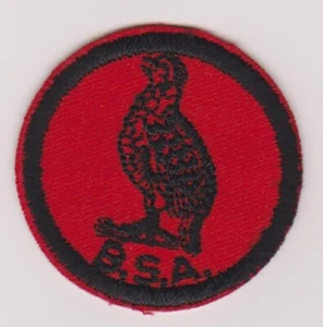 PATROL MEDALLION S-5 BOBWHITE RED TWILL WHITE GLUE or PASTE BACK 1953-68 - Picture 1 of 1