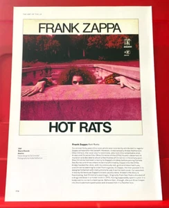 Frank Zappa Hot Rats/Otis Redding History Of Album Cover Art PICTURE/PRINT 12"x9 - Bild 1 von 4
