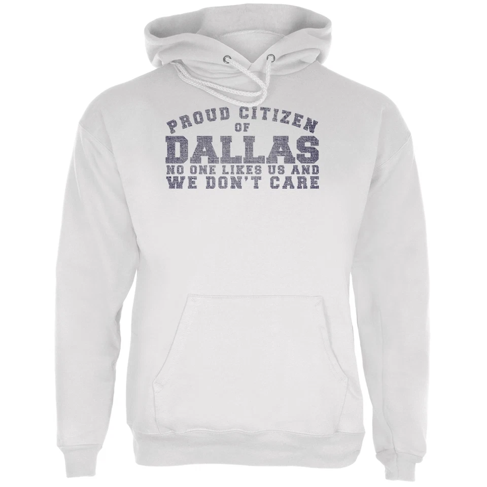 Sudadera con capucha para adultos Proud No One Likes Dallas White Foto 1 de 1