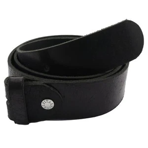 Gürtel ohne Schnalle Ledergürtel schwarz cracked look 4 cm Wechselgürtel Belt - Bild 1 von 56