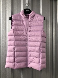 Marks & Spencer Feather & Down Stormwear Hooded Puffer Gilet Jacket UK 8 - Picture 1 of 12
