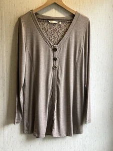 Weiche Umgebung Maddalena Langarm Tunika Top braun L - Bild 1 von 5