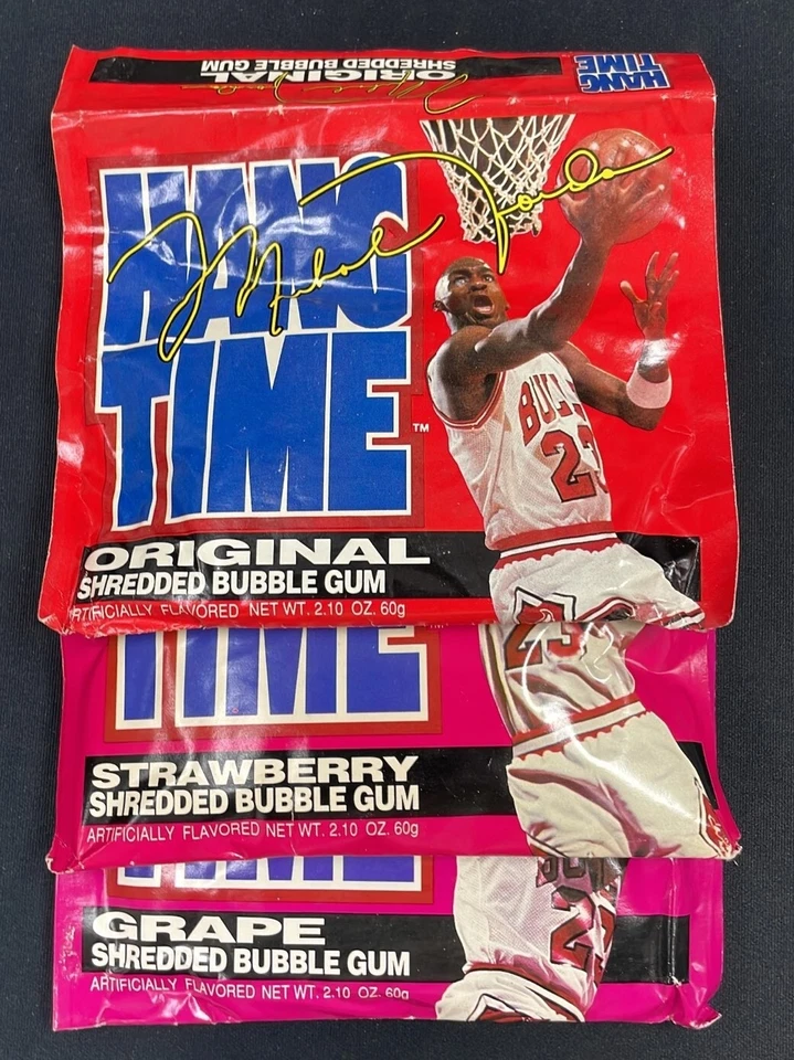 HANGTIME You Pick 1991 Hang Time Michael Jordan Shredded Bubble Gum Unopened Pouch