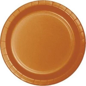Pumpkin Spice 10" Paper Plates 24 Per Pack Tableware Party Decorations Supplies - Picture 1 of 1
