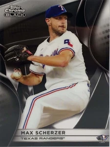 2025 Topps Chrome Black Baseball Max Scherzer Base Texas Rangers - Picture 1 of 3
