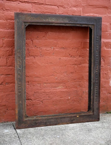 Vintage Cold Air Return Floor Grate Register Cast Iron Frame Ruttan Chicago IL Cover