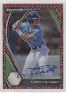 2021 Panini Prizm Draft Picks Snake Skin /15 Carson Williams #PDP28 Auto