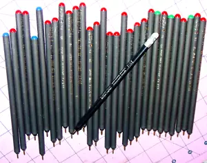 28 Vintage Büro Stift Lot Lindy Legal Writer Buchhalter fein 860F gebrauchte Teile USA - Bild 1 von 12