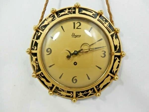 Schöne 50s Design URGOS Wand Uhr Signs of the Zodiac incl. Uhrenschlüssel - Bild 1 von 12