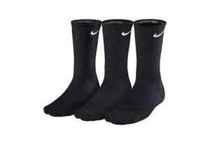NIKE Boys' Performance Cushion Crew Socks with Band Black 3 Pairs No Tags SZ S - Picture 1 of 3