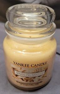 Yankee Candle Sparkling Vanilla Vintage White Label Rare HTF Jar 14.5 oz - Picture 1 of 5