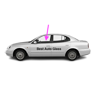 Fits: 1998-2002 Daewoo Leganza 4D Sedan Driver Side Left Front Door Window Glass - Image 1 of 4