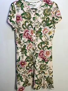 Loftkleid Damen 8 Blumenmusterunterteil vorne Flatterärmel A Line leicht sexy - Bild 1 von 13
