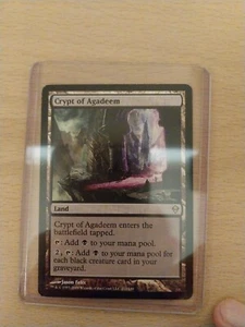 MTG Magic the Gathering, Crypt of Agadeem #212, Zendikar Original Rare - Picture 1 of 3