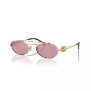 MIU MIU MU 54ZS ZVN50D goldrosa Gläser ovale Damensonnenbrille AUTHENTISCH - Bild 1 von 10